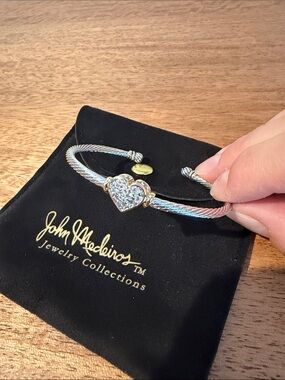 John Medeiros Heart Wire Cuff Bracelet